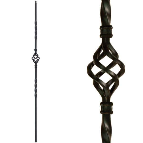 Square Tubular Baluster - Single Basket